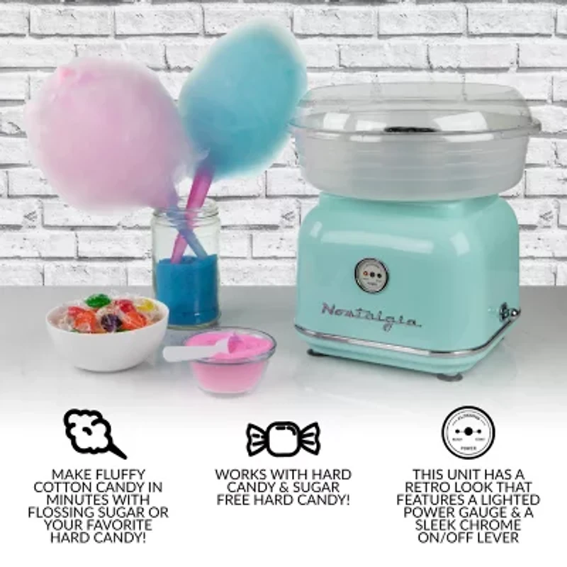Nostalgia CLCM8AQ Classic Retro Hard & Sugar-Free Candy Cotton Candy Maker