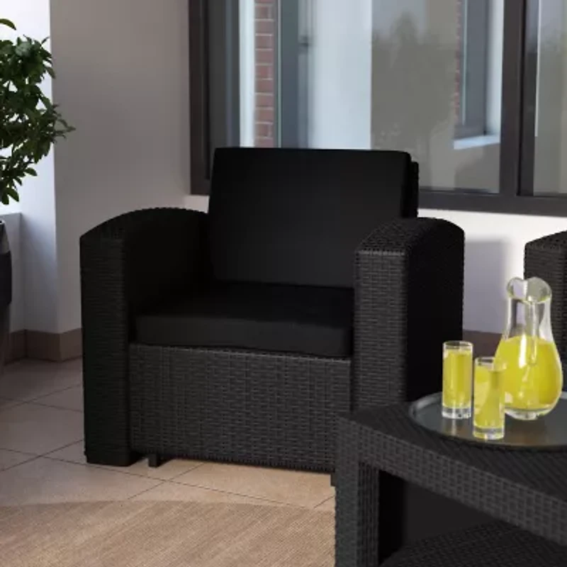 Patio Accent Chair with Cushions