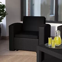 Patio Accent Chair with Cushions