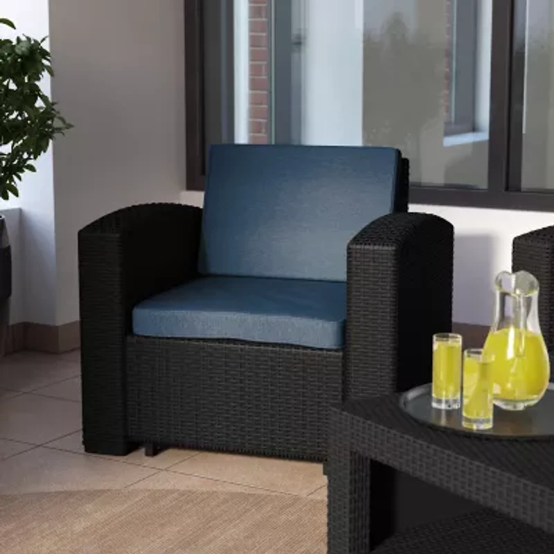 Patio Accent Chair with Cushions