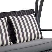 Patio Swing with Canopy and Cushions