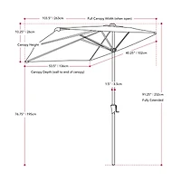 Half Patio Wall Umbrella