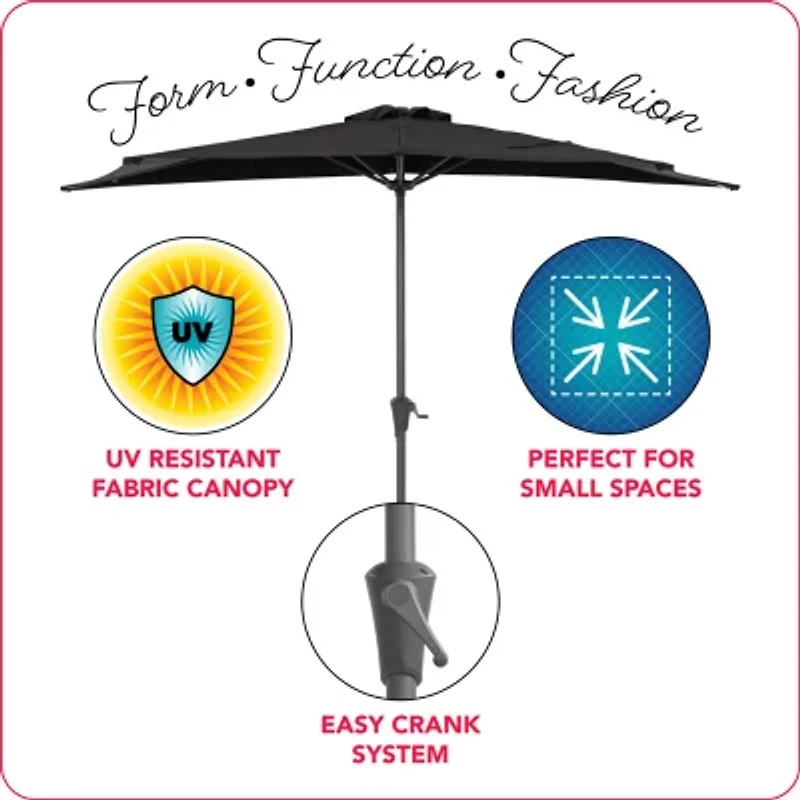 Half Patio Wall Umbrella