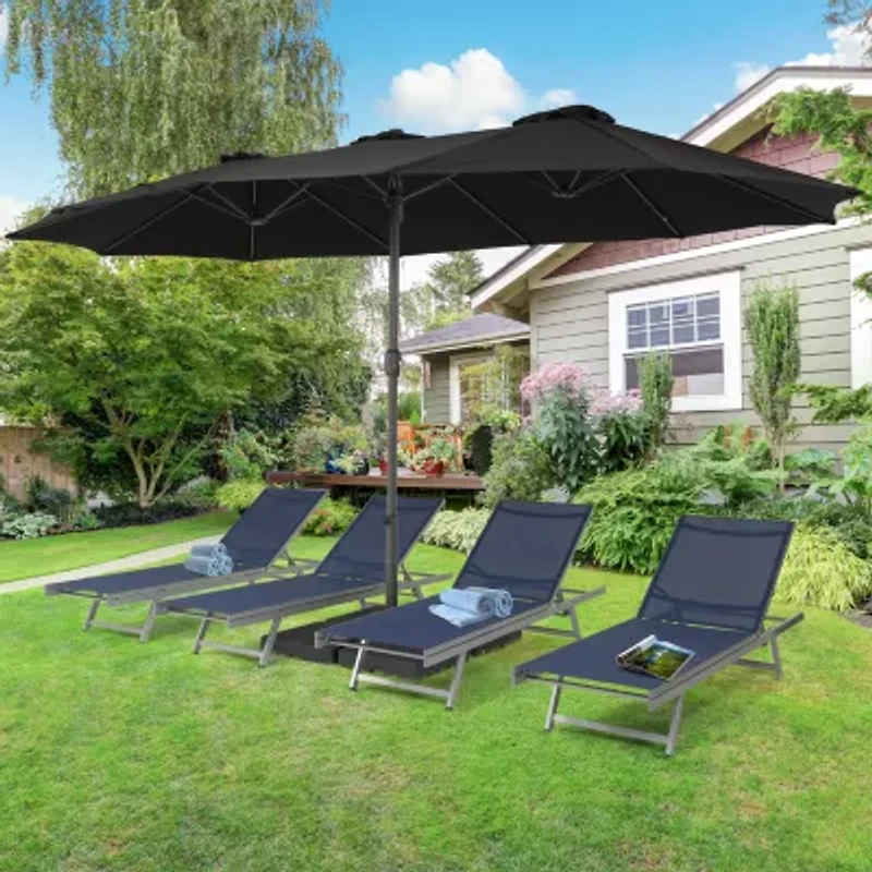 15 Feet Double Patio Umbrella