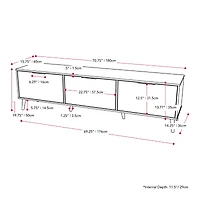 3 Door Wooden TV Stand