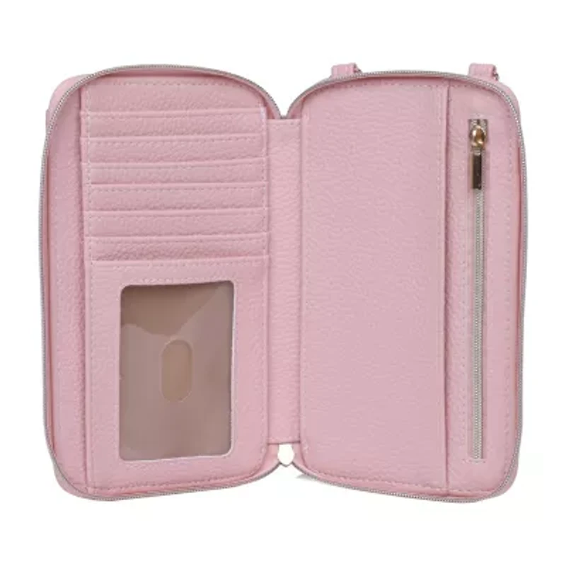 Julia Buxton Everywhere Crossbody Womens Rfid Blocking Wallet