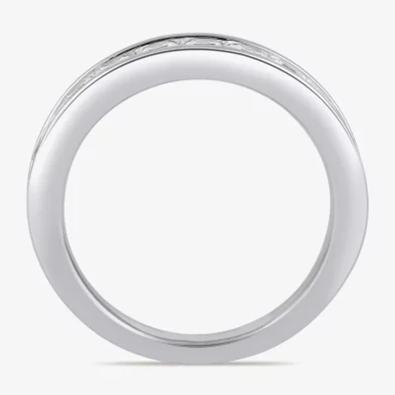 (F / Si2) Womens 1 1/2 CT. Lab Grown White Diamond 10K Gold Anniversary Band