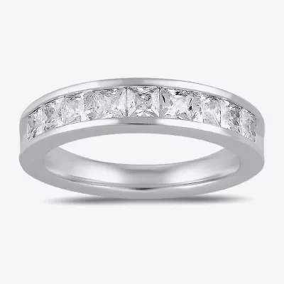 (F / Si2) Womens 1 1/2 CT. Lab Grown White Diamond 10K Gold Anniversary Band