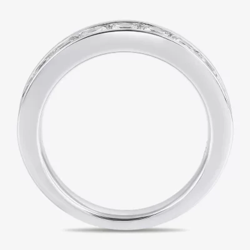 (F / Si2) Womens 2 CT. Lab Grown White Diamond 10K Gold Anniversary Band