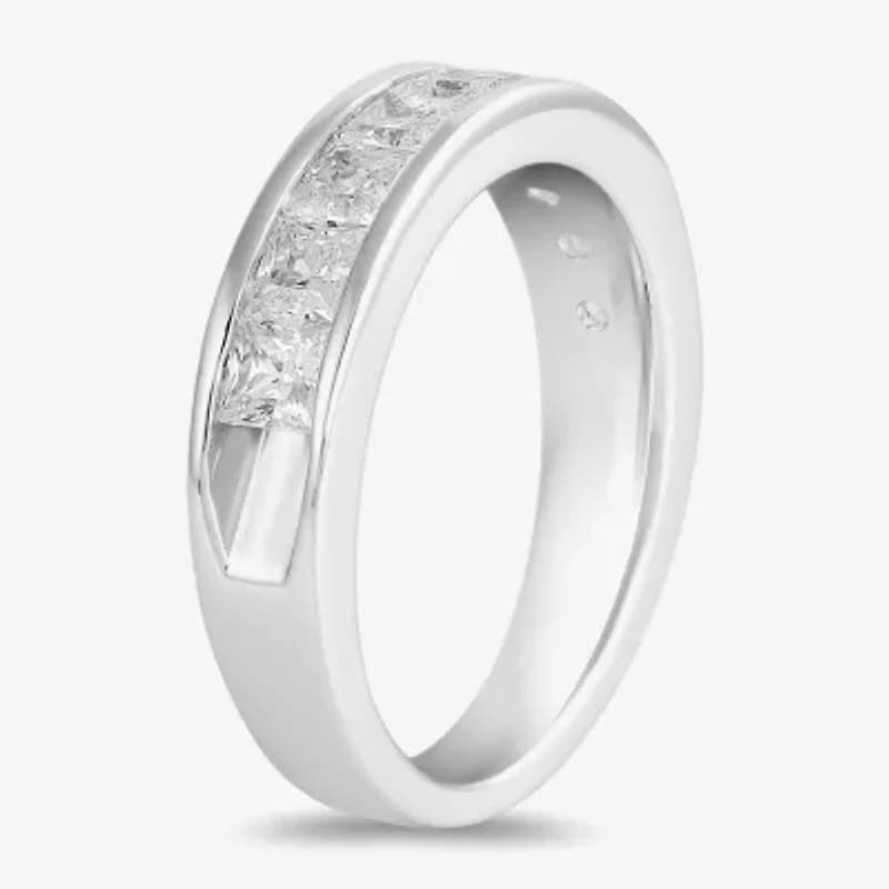 (F / Si2) Womens 2 CT. Lab Grown White Diamond 10K Gold Anniversary Band