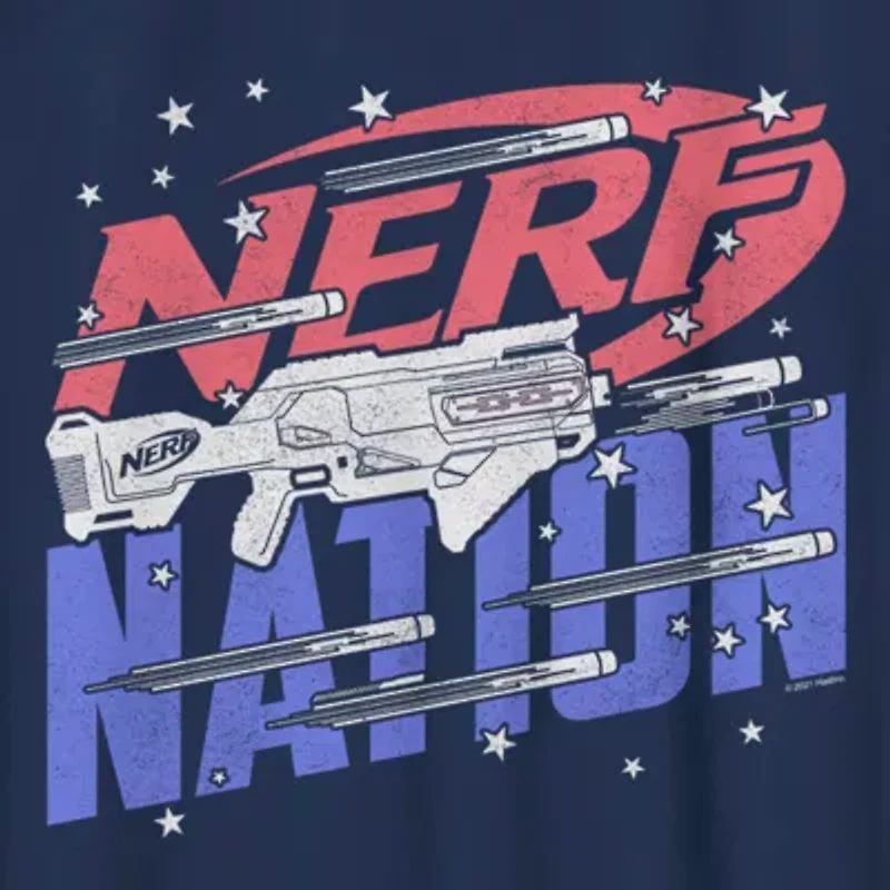 Nerf Little & Big Kid Boys Crew Neck Short Sleeve Regular Fit Graphic T-Shirt