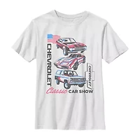 Chevrolet Little & Big Kid Boys Crew Neck Short Sleeve Flag Regular Fit Graphic T-Shirt