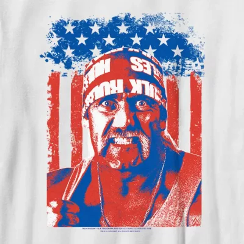 Little & Big Kid Boys Crew Neck Short Sleeve Flag Regular Fit WWE Graphic T-Shirt