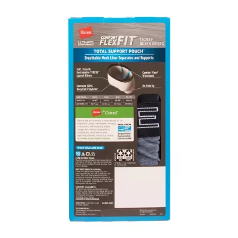 Hanes Ultimate Comfort Flex Fit Total Support Pouch Bonus Pack Mens 5 Boxer Briefs Ufsb51