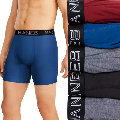 Hanes Ultimate Comfort Flex Fit Total Support Pouch Bonus Pack Mens 5 Boxer Briefs Ufsb51