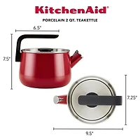 KitchenAid Enamel On Steel Whistling 2-qt. Tea Kettle