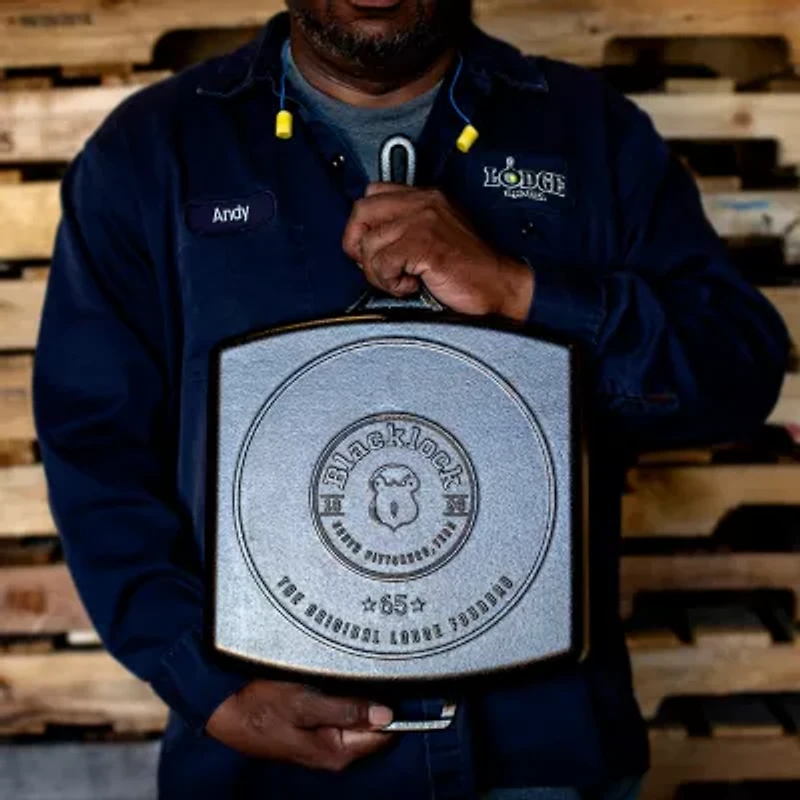 Lodge Cookware Blacklock Triple Seasoned Cast Iron 12" Square Grill Pan