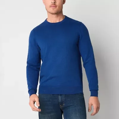 St. John's Bay Fine Gauge Mens Crew Neck Long Sleeve Pullover Sweater