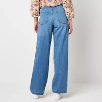 St. John's Bay Womens Tall High Rise Wide Leg Jean