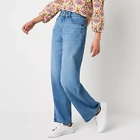 St. John's Bay Womens Tall High Rise Wide Leg Jean