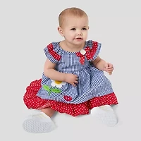 Rare Editions Baby Girls Short Sleeve Flutter Sleeve Fit + Flare Dress