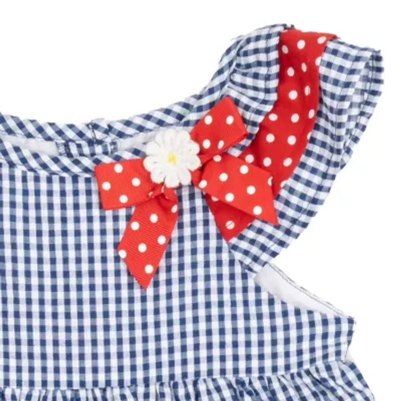 Rare Editions Baby Girls Short Sleeve Flutter Sleeve Fit + Flare Dress