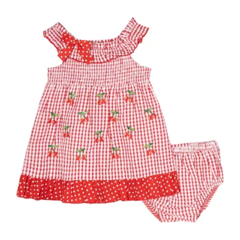 Rare Editions Baby Girls Sleeveless Fit + Flare Dress