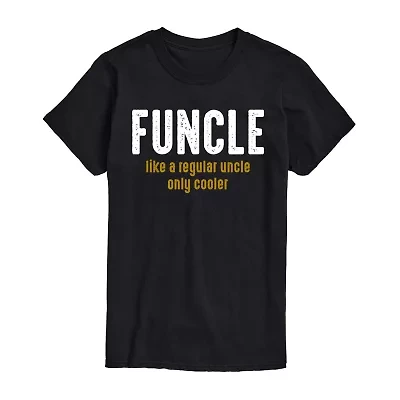 Mens Short Sleeve Fun Uncle Graphic T-Shirt