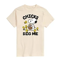 Mens Short Sleeve Peanuts Easter Graphic T-Shirt