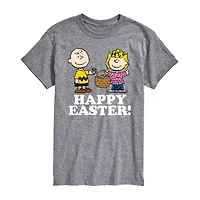 Mens Short Sleeve Peanuts Easter Graphic T-Shirt