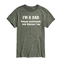 Mens Short Sleeve Dad Graphic T-Shirt