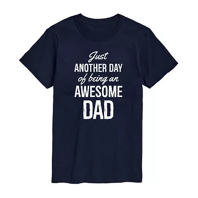 Mens Short Sleeve Awesome Dad Graphic T-Shirt