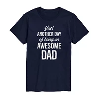 Mens Short Sleeve Awesome Dad Graphic T-Shirt