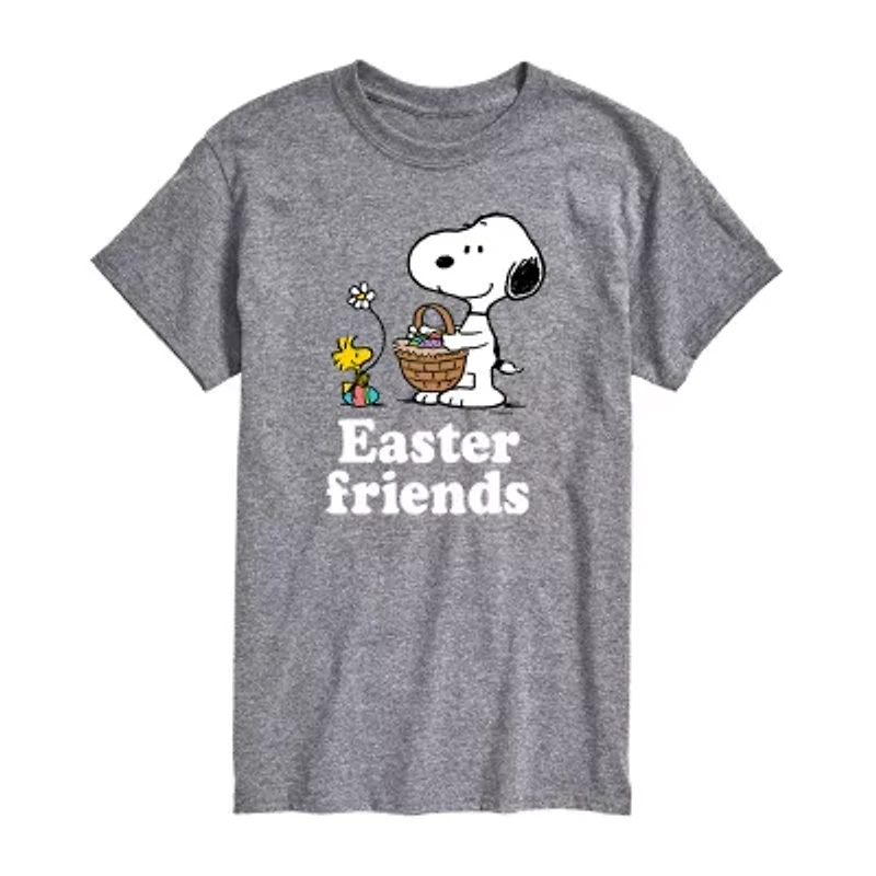 Mens Short Sleeve Peanuts Easter Graphic T-Shirt