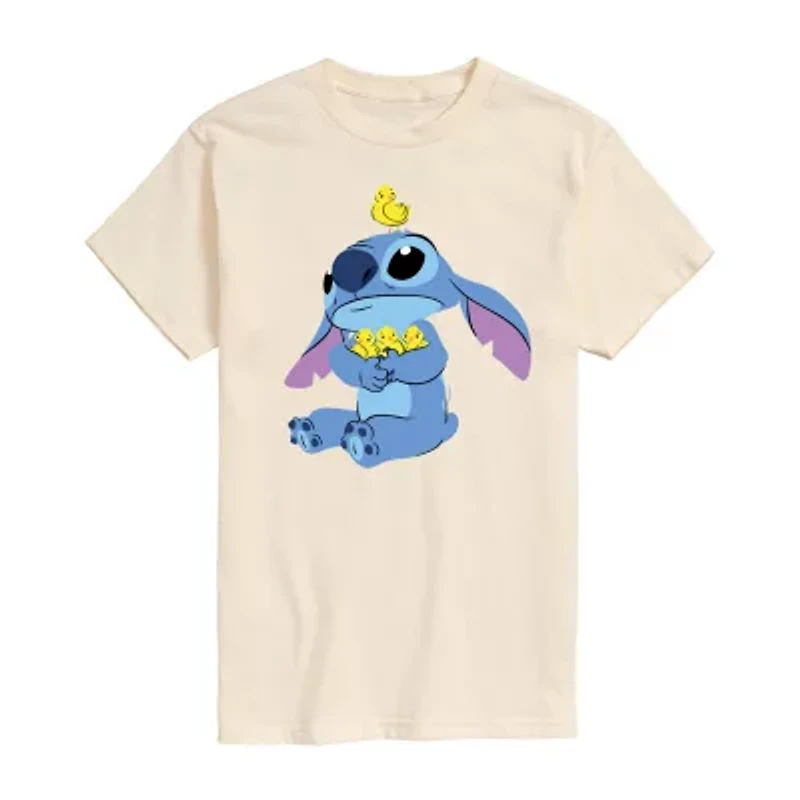 Mens Short Sleeve Lilo & Stitch Easter Graphic T-Shirt