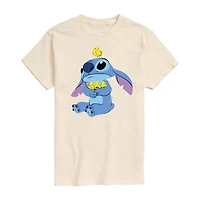 Mens Short Sleeve Lilo & Stitch Easter Graphic T-Shirt