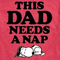 Mens Short Sleeve Peanuts Dad Nap Graphic T-Shirt