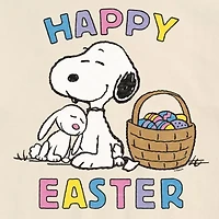 Mens Short Sleeve Peanuts Easter Graphic T-Shirt