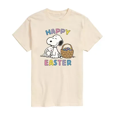 Mens Short Sleeve Peanuts Easter Graphic T-Shirt