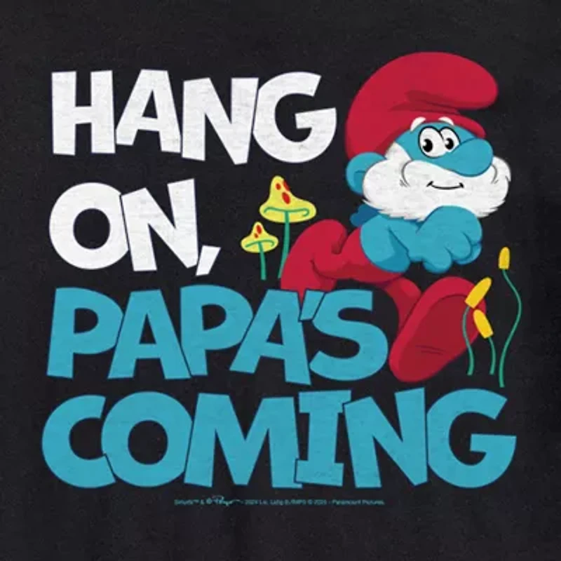 Mens Short Sleeve Smurfs Graphic T-Shirt