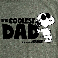 Mens Short Sleeve Peanuts Coolest Dad Graphic T-Shirt