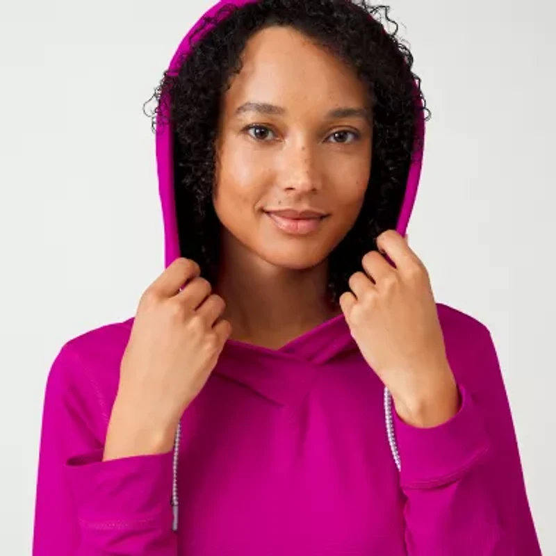 Free Country Womens Long Sleeve Moisture Wicking Zipper Active Hoodie