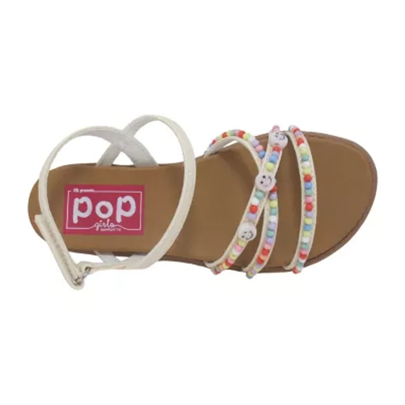 Pop Osana Little & Big Kid Girls Adjustable Strap Footbed Sandals