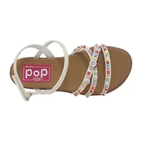 Pop Osana Little & Big Kid Girls Adjustable Strap Footbed Sandals