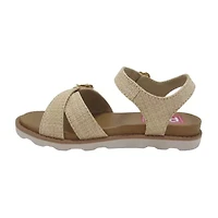 Pop Ainara Little & Big Kid Girls Adjustable Strap Footbed Sandals