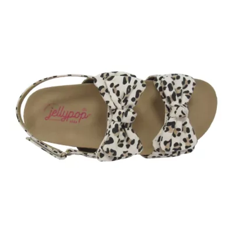 Pop Belana Little & Big Kid Girls Adjustable Strap Footbed Sandals