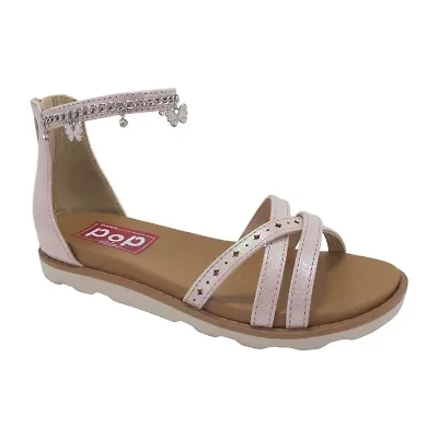 Pop Allium Little & Big Kid Girls Ankle Strap Footbed Sandals