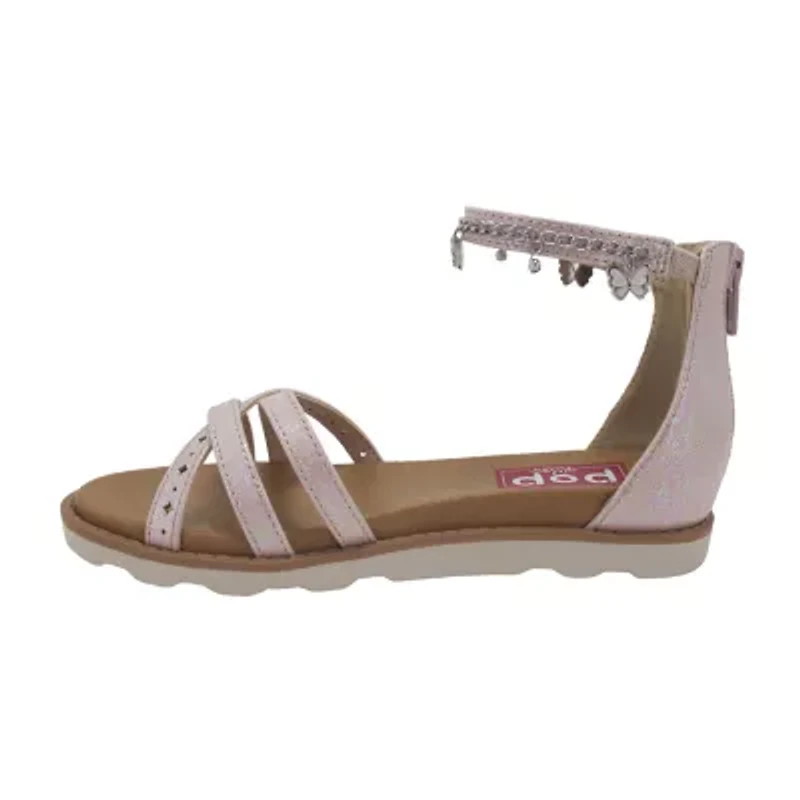 Pop Allium Little & Big Kid Girls Ankle Strap Footbed Sandals