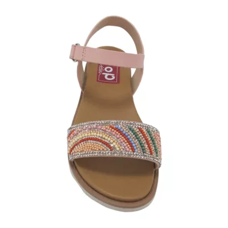 Pop Jacana Little & Big Kid Girls Adjustable Strap Footbed Sandals