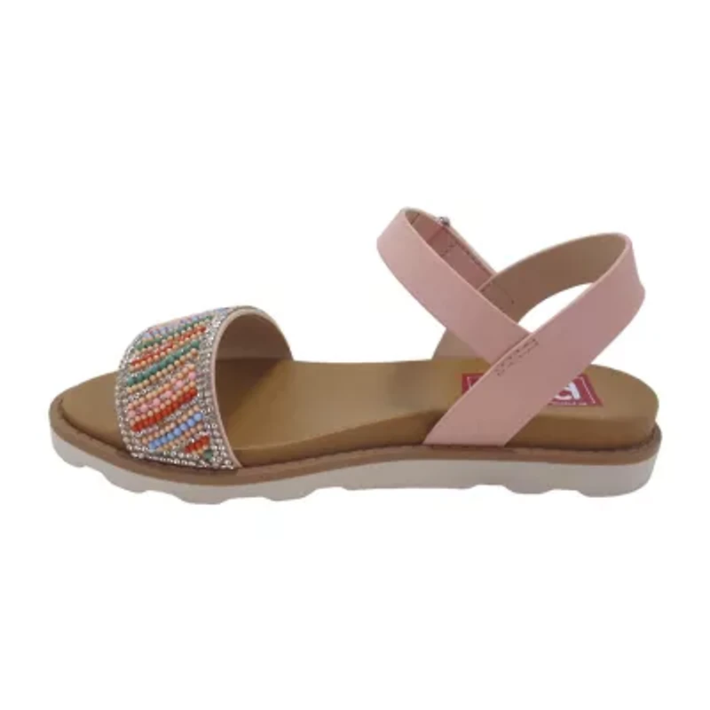 Pop Jacana Little & Big Kid Girls Adjustable Strap Footbed Sandals
